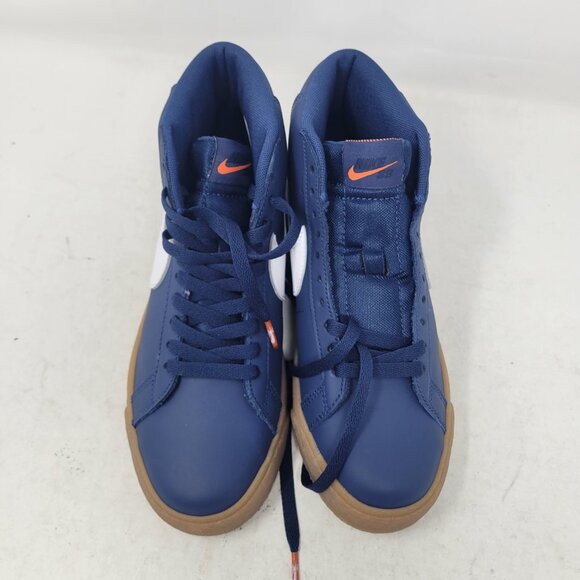 Nike SB Blazer Mid Orange Label Navy Gum FJ1680-400 US 6.5 Skate Board dunk 1 2 - Picture 5 of 11